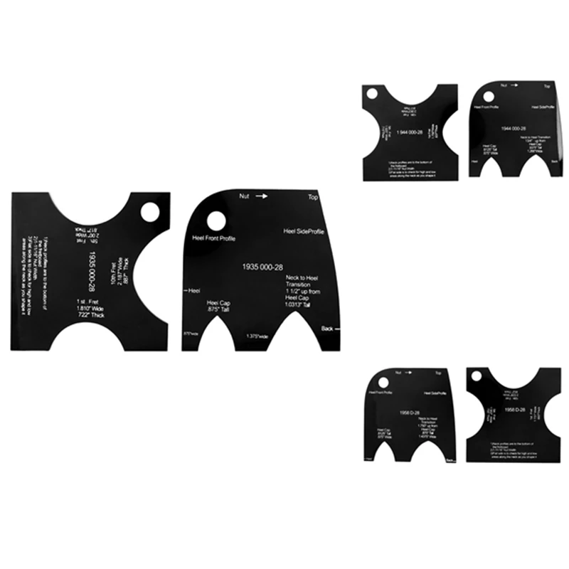 

2 шт. шаблоны для изготовления гитары, набор шаблонов для формирования шеи, инструмент для ремонта Мартин гитары 000-28