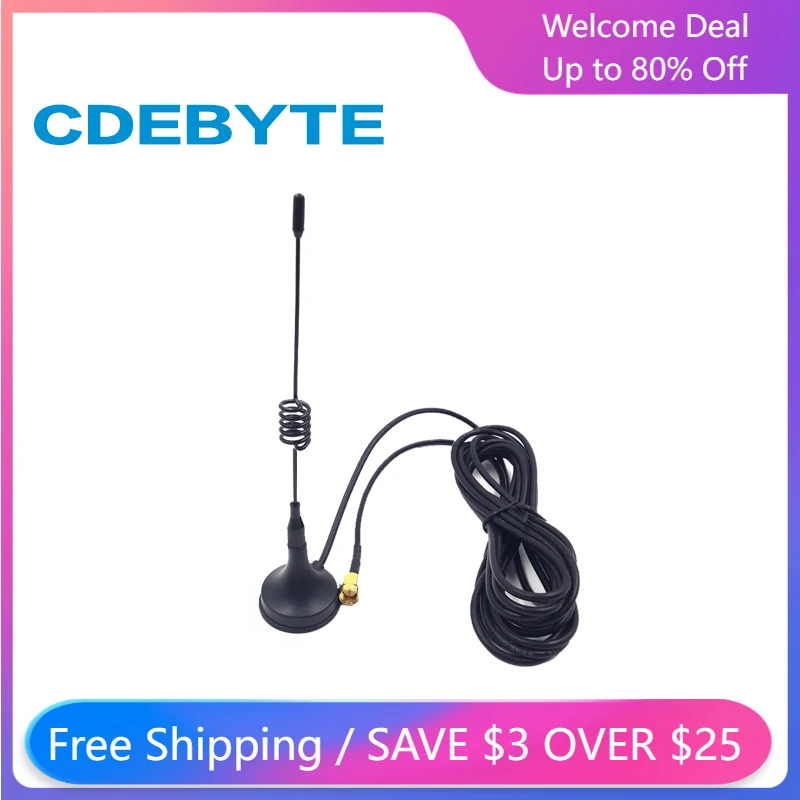 

2PCS TX2400-XPL-150 2.4GHz SMA-J Interface 50Ohm Impedance Less Than 1.5SWR 3.5dBi Gain High-Quality Sucker Antenna