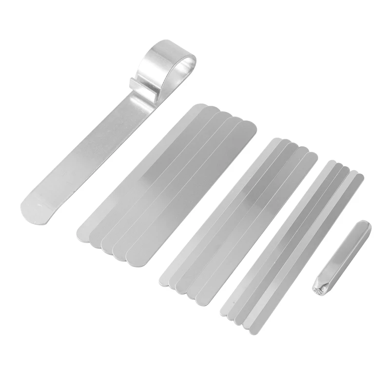 

17Pcs Bracelet Bending Rod Kit, Cuff Bracelet Blank With Bracelet Bending And Stamp, For DIY Bracelet Stamping Making