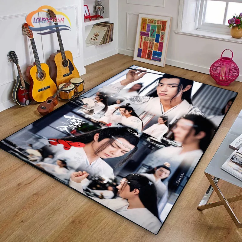 

Неразглаженные обои, модный декоративный ковер для гостиной, спальни, прикроватный нескользящий коврик Wei Wuxian, коврик с рисунком idol