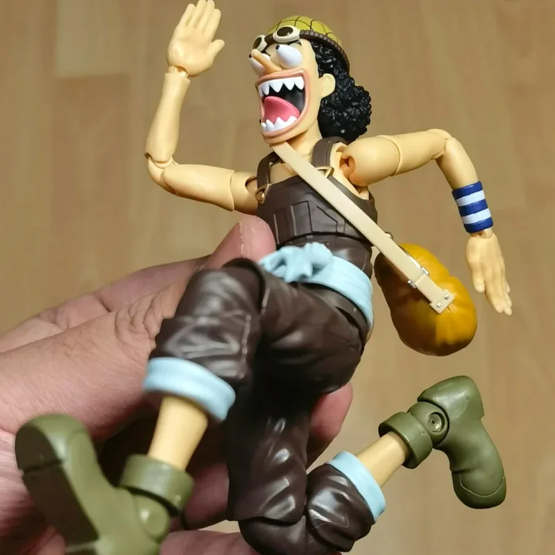 Фото В наличии: Оригинальная коллекционная фигурка Bandai Namco SHFiguarts One Piece Usopp Romance Dawn, модель для сборки, игрушка для мальчиков, подарок №5