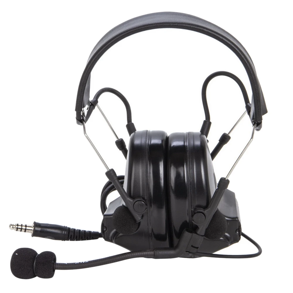 

U94 Headphones 3.5mm Silicone Earmuffs Outdoor Hunting Sports Noise Cancelling Walkie Talkie Headphones Black