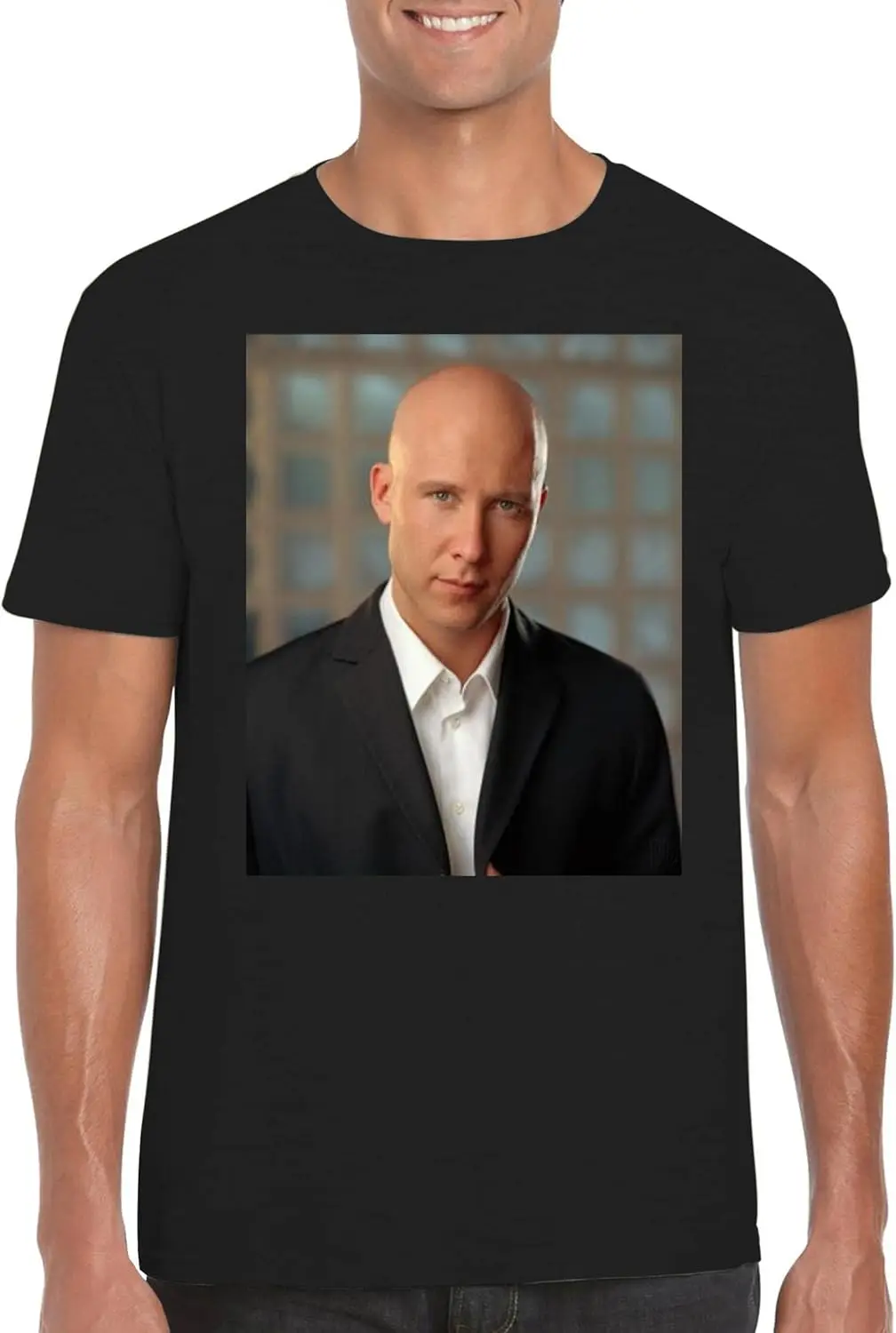 Майкл Rosenbaum — мужская футболка с круглым вырезом PDI # PIDP98935