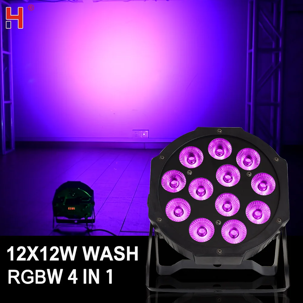 

12x12W Led Par Light RGBW Disco Wash Uplight Equipment 8 Channels Dmx 512 Sound Activated Strobe Stage Effect Lighting