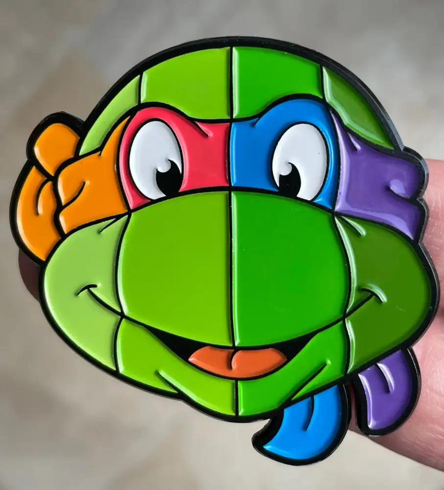 

Cartoon Turtle Face Enamel Pin Anime Badge Brooch for Jewelry Accessory Gifts Fans Friends