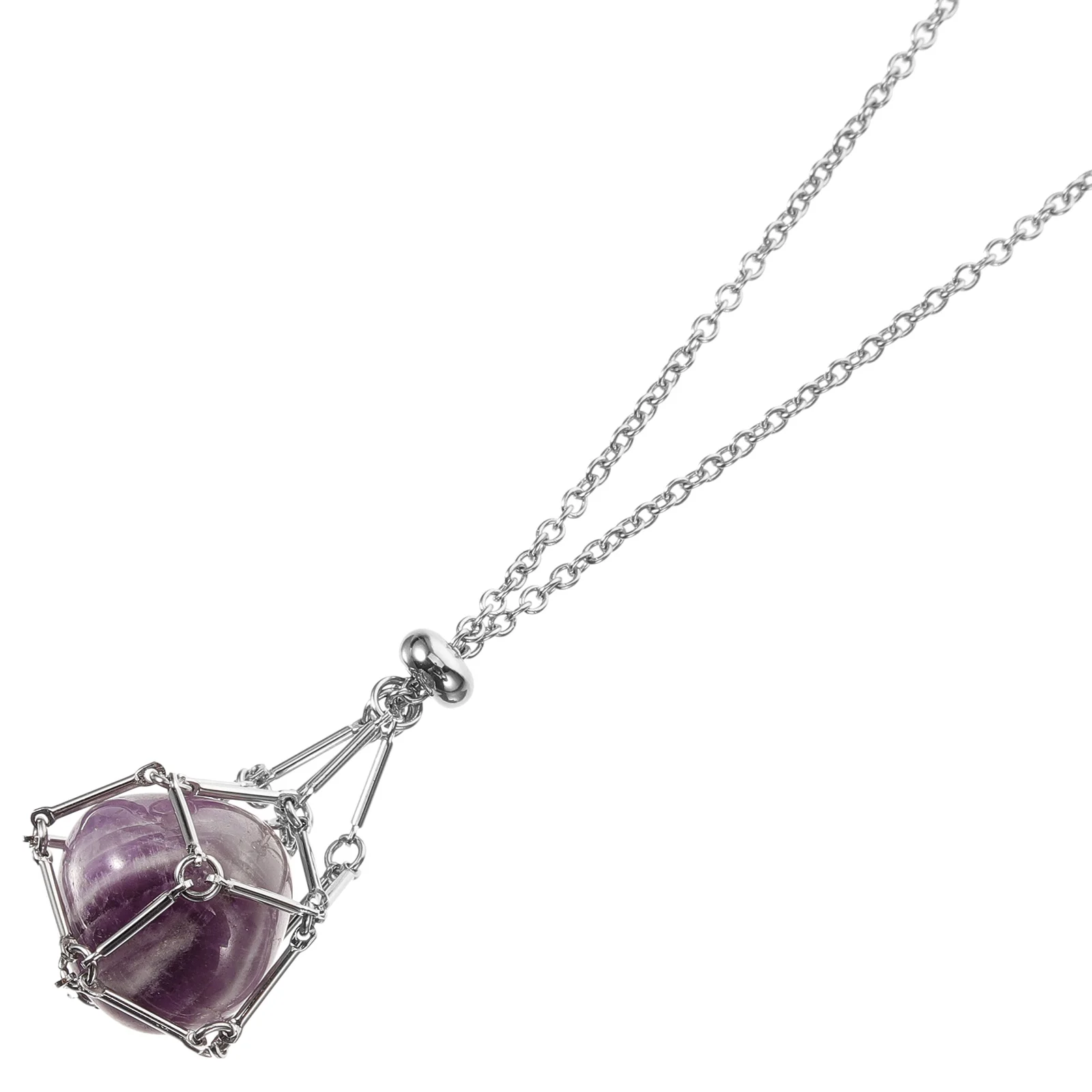 Сетчатая сумка из натурального кристалла с необработанным камнем металлическое