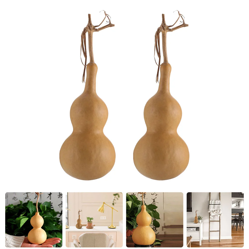 

2pcs Calabash Adornments Decorative Gourds Dried Natural Gourds