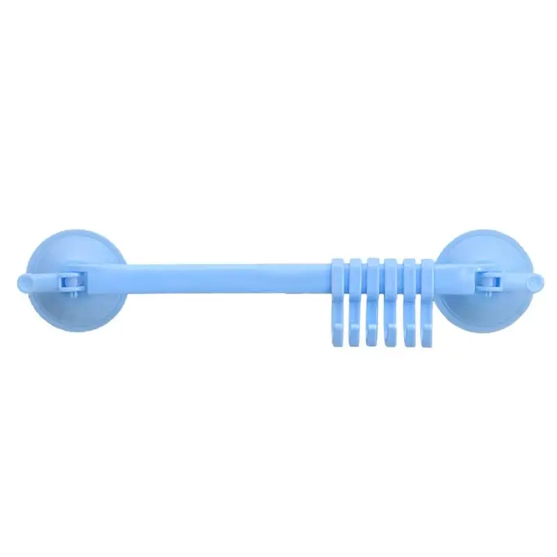 

Drill-Free Hook Rail With 6 Hooks Pot And Pan Wall Mounted Rail Hanger Racks With 6 Hooks Double Suction Cup Towel Rack Hanging