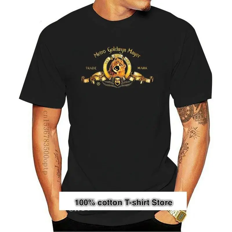 

Camiseta de manga corta para hombre, camisa con estampado de Metro, Goldwyn, MGM, con cuello redondo