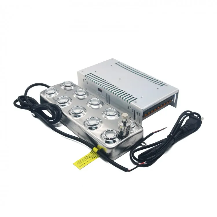 

10 Head Ultrasonic Mist Maker for Fogger Humidifier Atomizer + Transformer Power Supply 110V