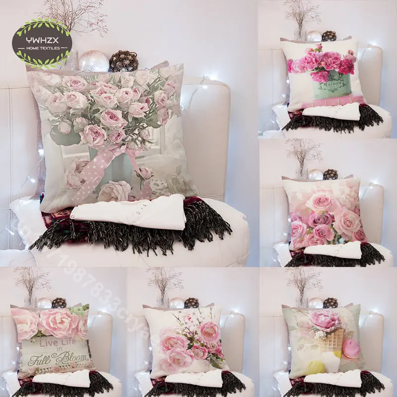

Розовая подушка в виде Розы, искусственная подушка, День Святого Валентина, домашний декор, гостиная, спальня, диван, стул, кровать, декоративная наволочка, наволочка
