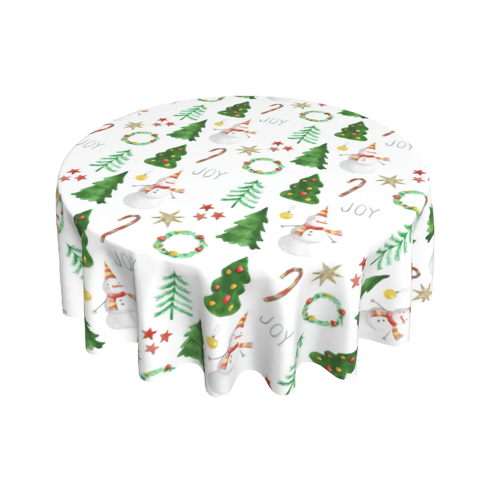 

Merry Christmas Xmas Tree Women Table Cloth with Dust-Proof Wrinkle Resistant Waterproof Decorative Table Cover