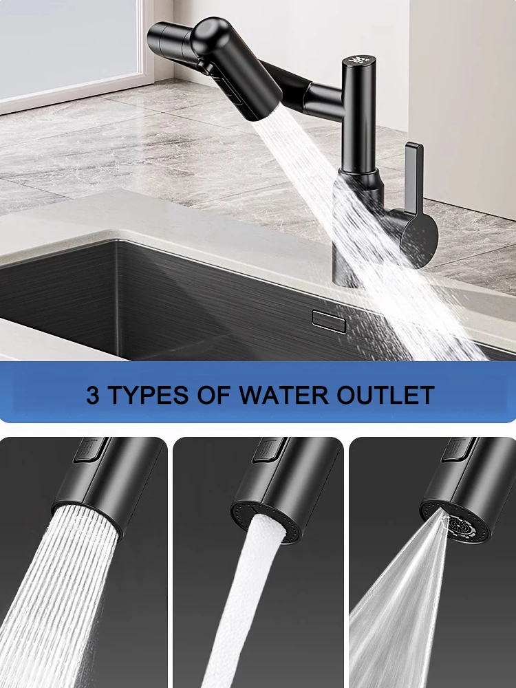 Смеситель из нержавеющей стали 304 универсальный поворотный смеситель для ванной