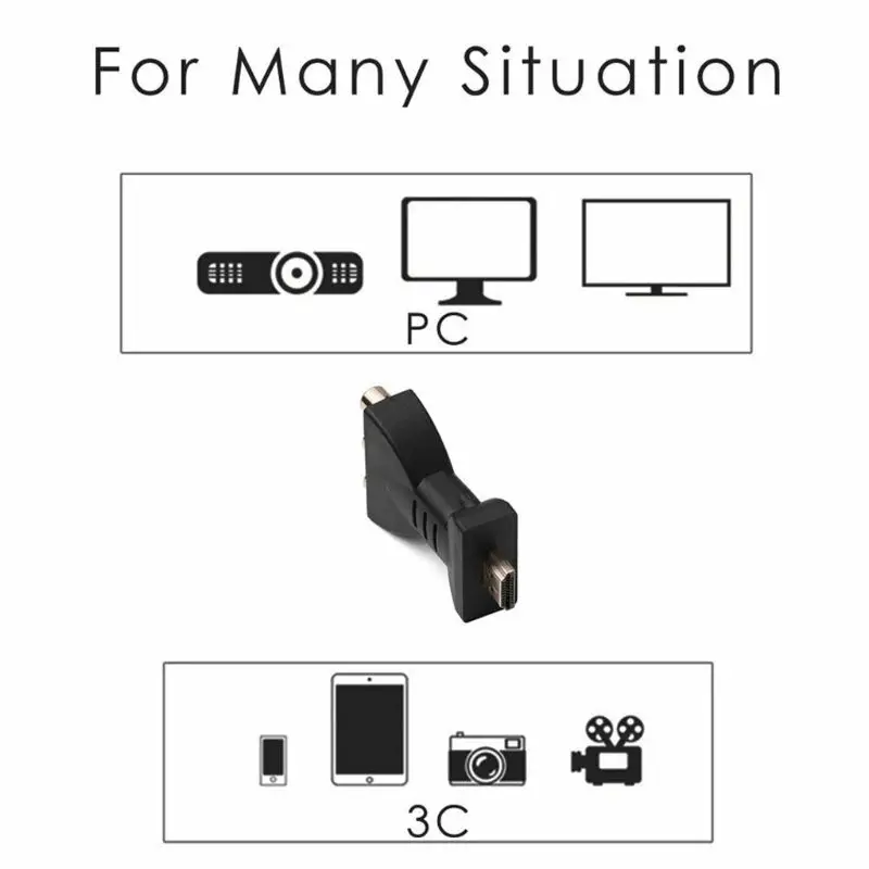 AV цифровой сигнал HDMI-совместимый с 3 RCA адаптерами компонентный преобразователь |