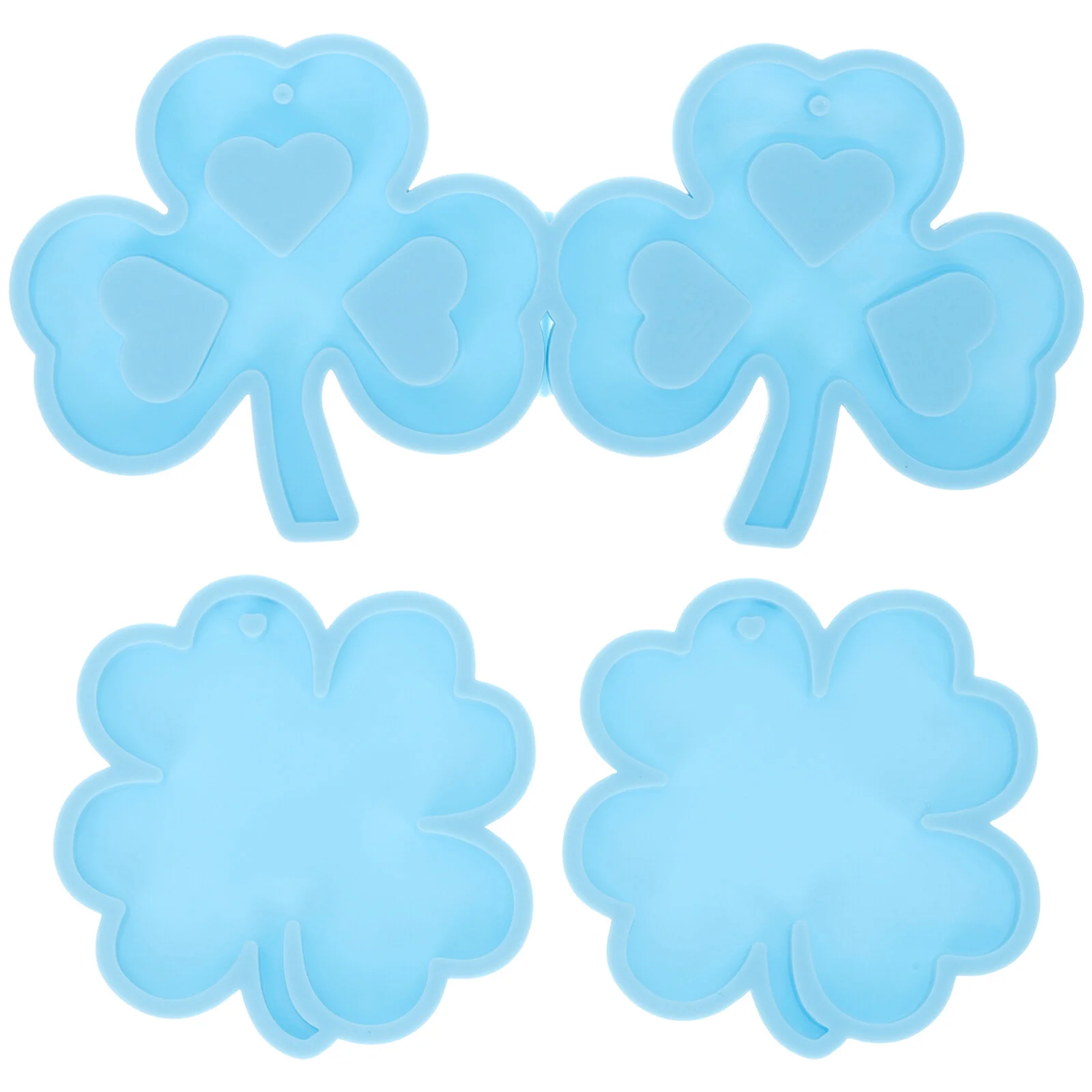 3 Pcs Jewelry Keychain Charm Mold St Patrick' Day Silicone Soap Molds Party Ornaments Clay Hanging Decor Epoxy Resin Pendant