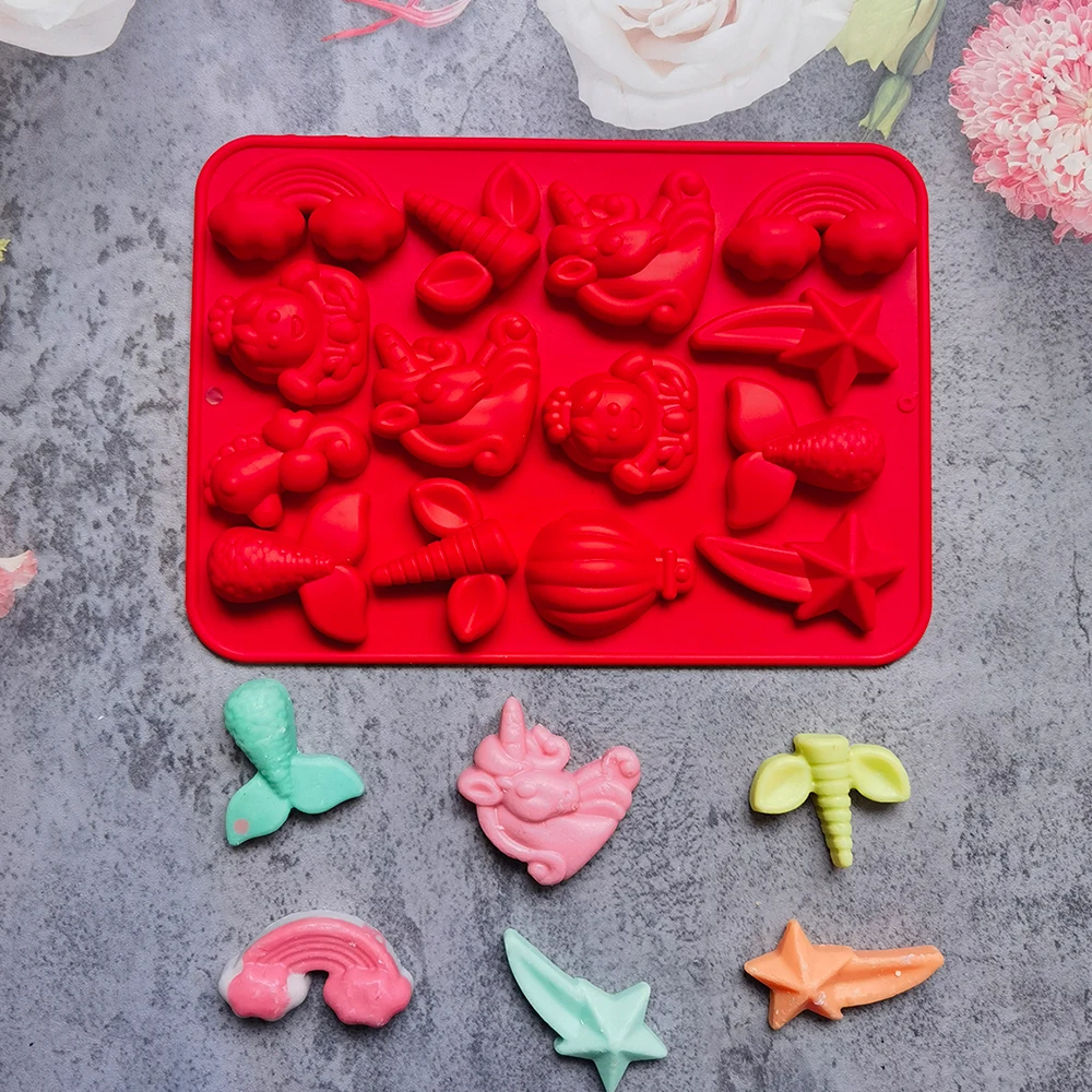 

Unicorn Shape Soap Silicone Mold DIY Handmade Fondant Chocolate Mousse Cake Form Mould Resin Craft Decorating Tools