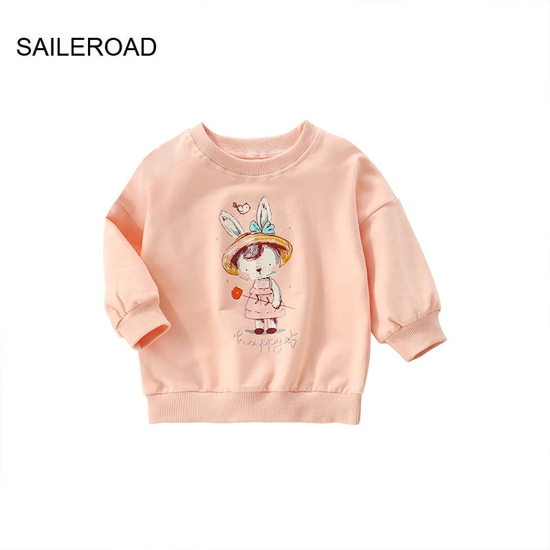 

Весенняя одежда для мальчиков SAILEROAD, верхняя одежда из хлопка, детские топы с мультяшными кроликами для девочек, детская толстовка с капюшон...