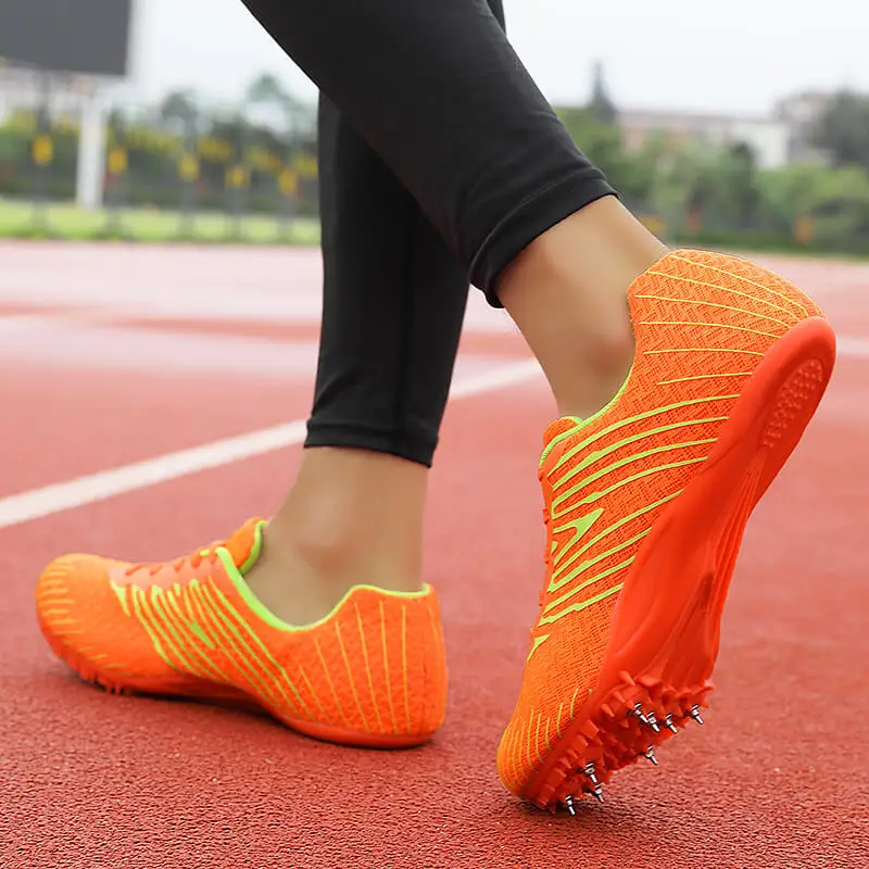 Air Mesh Track and Field Shoes Men Women Spikes Sneakers Athlete Running Training Shoes Lightweight Racing Match Sport Shoes