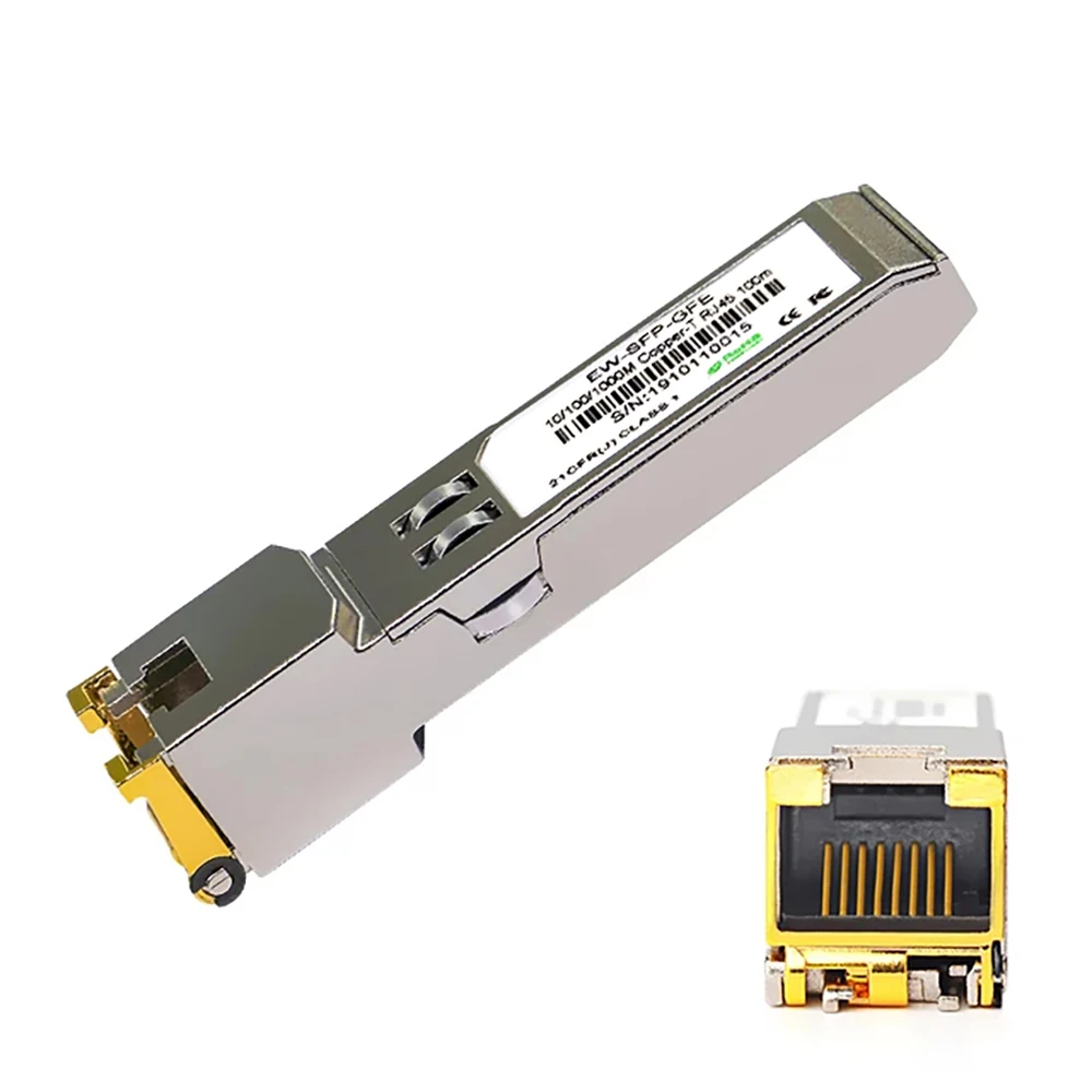 Gigabit RJ45 SFP Module 1000Mbps SFP Copper RJ45 SFP Transceiver Module Compatible for CISCO for HUAWEI Gigabit Ethernet Switch