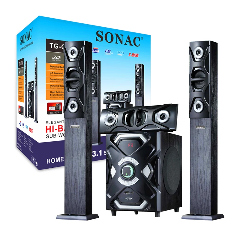 

SONAC TG-GT04 Home Theatre System Surround Sound Home Theater 3.1 Ch Multimedia Speaker Subwoofer Speaker
