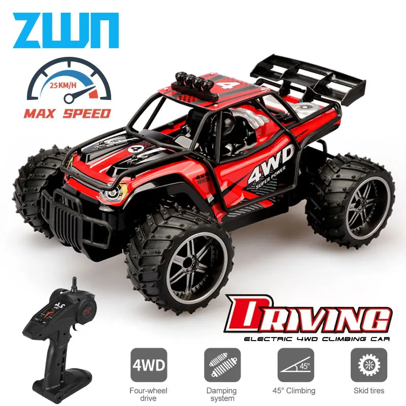 ZWN 1:16 / 1:32 4WD RC автомобиль с светодиодный подсветкой 2 4G Радио пульт дистанционного