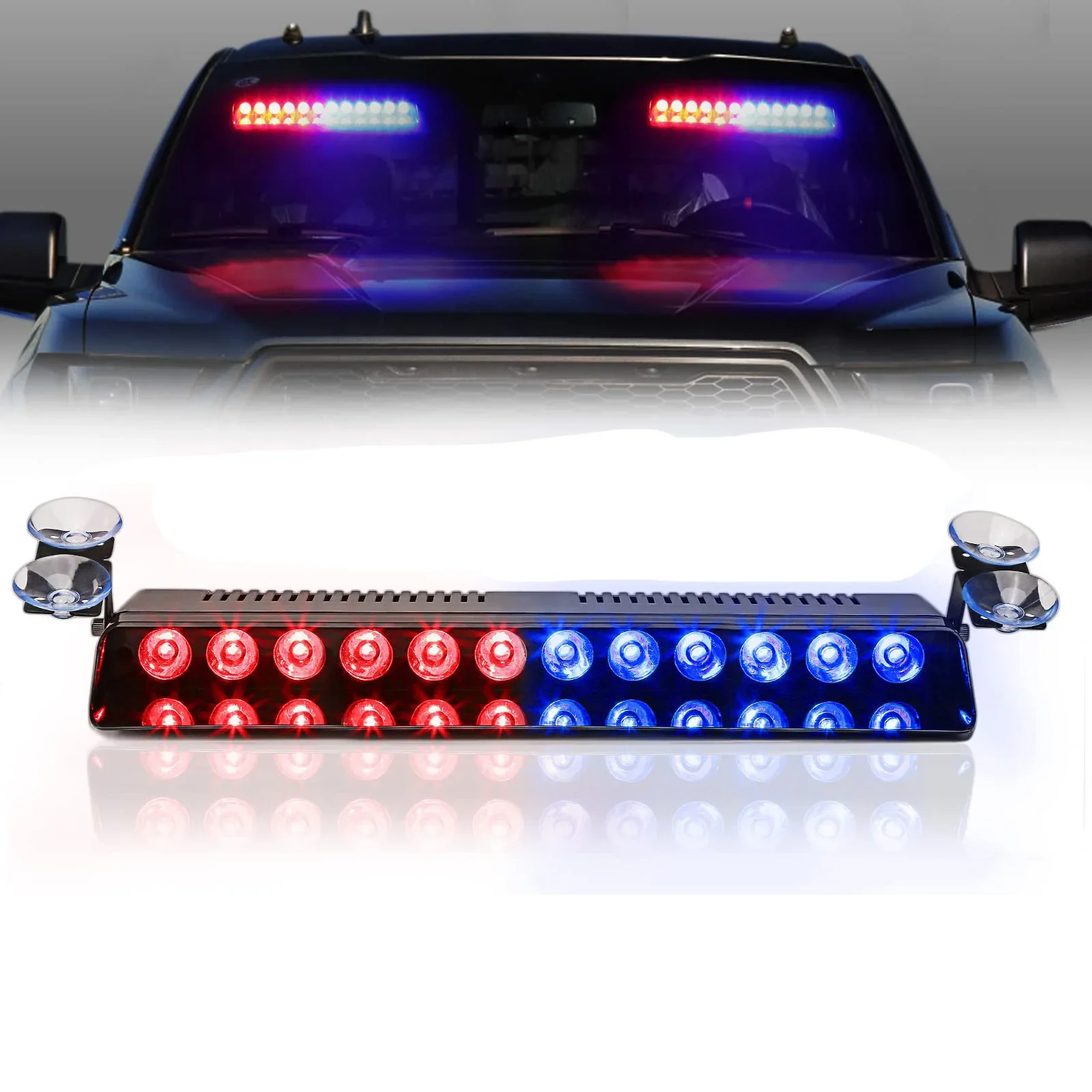 

Полицейская фонарь, Стробоскопическая Лампа, 12 дюймов, красная/синяя/белая сигнальная лампа, фонарик для приборной панели, аварийное мигание, лобовое стекло, фотолампа, 12 В