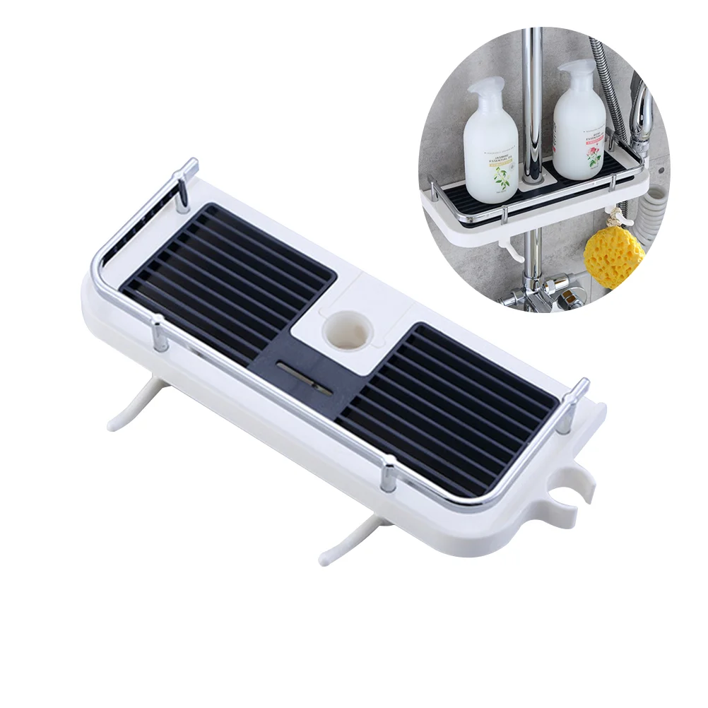 

Shower Storage Bathroom Shelfrack Organizerwall Tray Basket Corner Inside Hanging Shelves Head Overstand Steel Mounted Holder