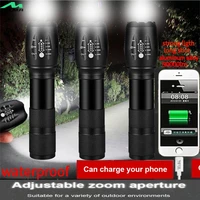 900000lm most powerful led flashlights high power tactical flashlight 18650 rechargeable torch light waterproof usb lantern zoom