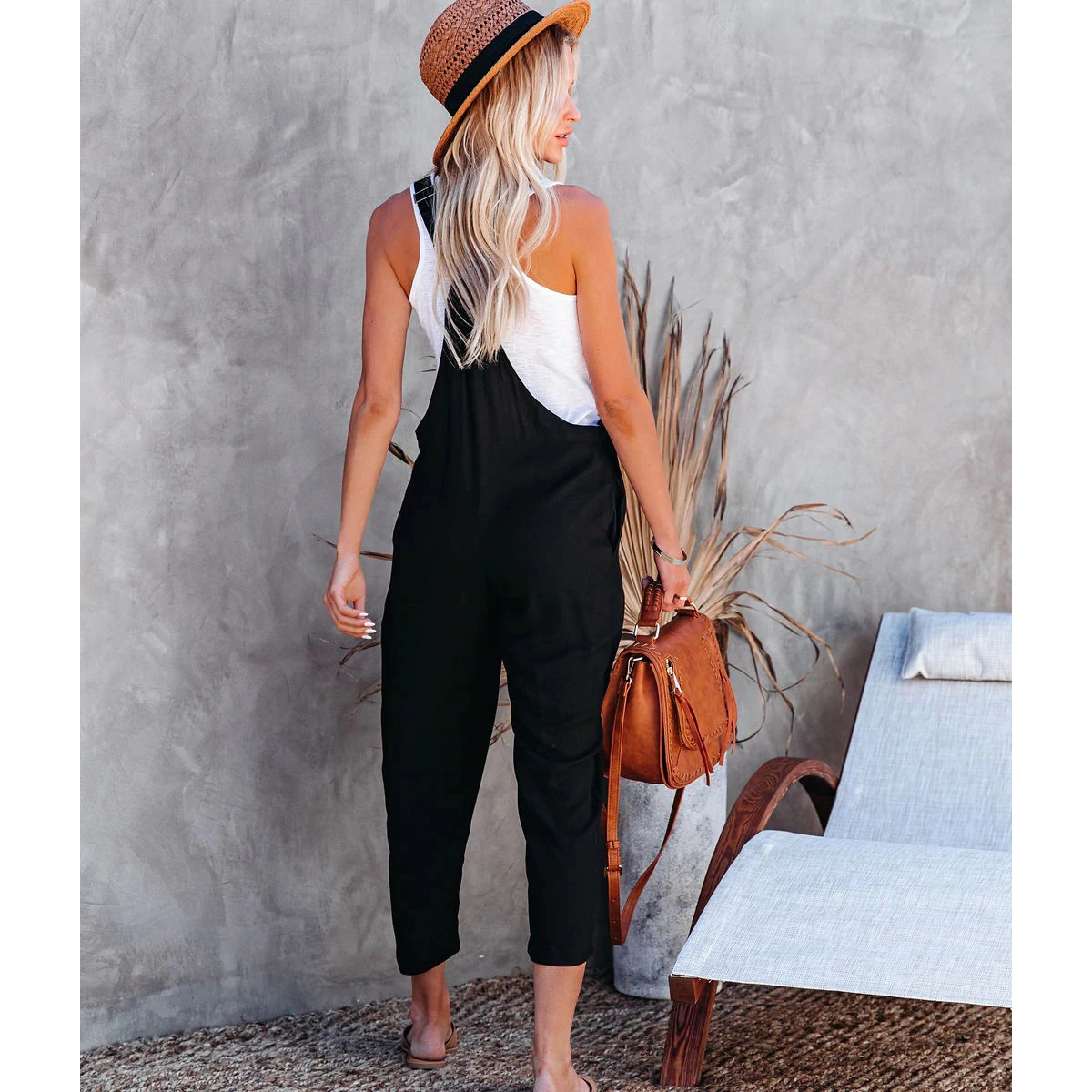 

Комбинезон женский мешковатый с открытой спиной, охлаждающий с широкими ягодицами, Летний комбинезон для свиданий