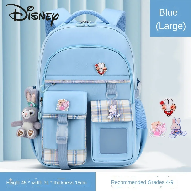 Disney 2023 New Girls' Backpack Fashion High Quality Student Backpack Cartoon Small Fresh Lightweight Girls' School Backpack