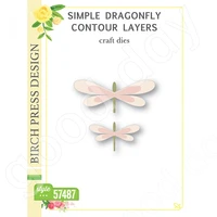arrival 2022 new simple dragonfly contour layers dies scrapbook used for diary decoration template diy greeting card handmade