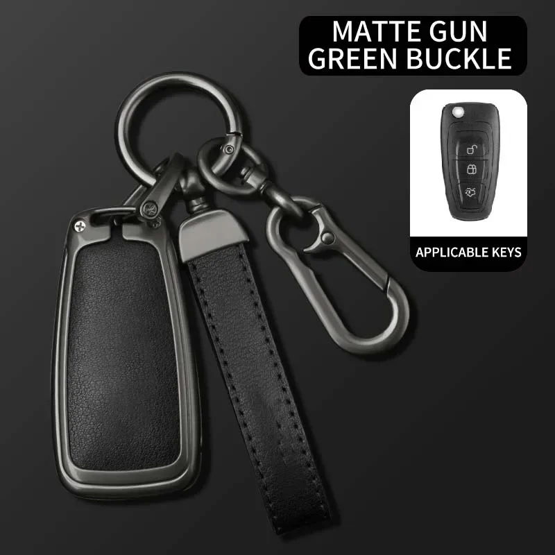 

Модный чехол для автомобильного ключа из сплава для Ford Ranger C-Max S-Max Focus Galaxy Mondeo Transit Tourneo, индивидуальный автомобильный держатель для ключей, брелок