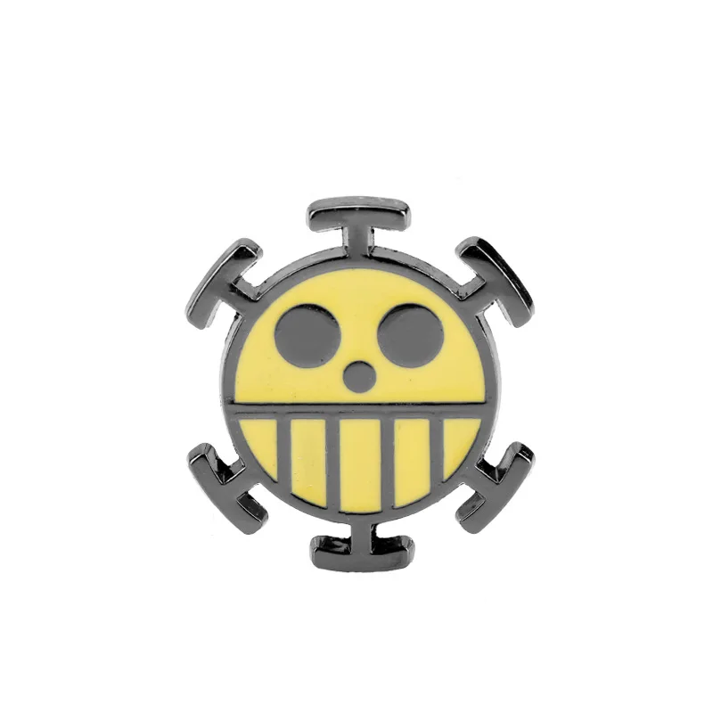 Новый Цельный металлический значок Луффи Скелет булавка аниме портмоне D Ace