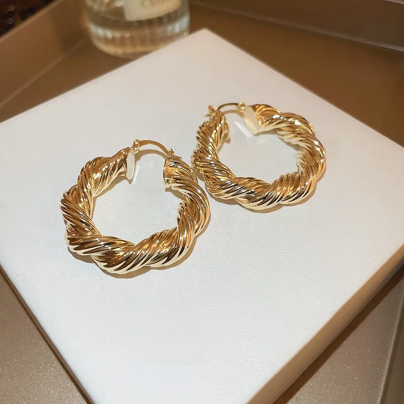 CAOSHI модные витые серьги-кольца для женщин стильные великолепные аксессуары ушей