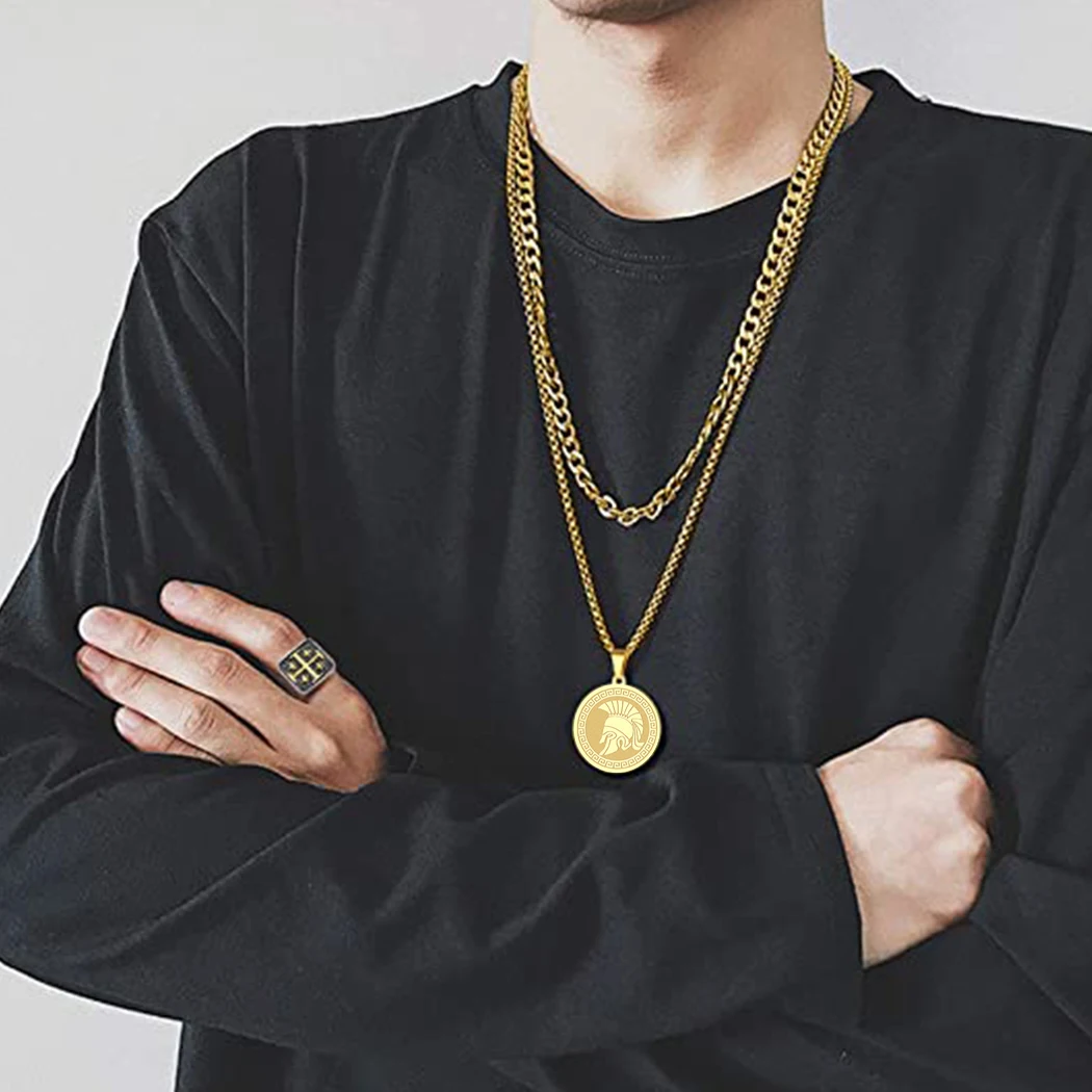 Мужская подвеска в виде древнего Греческого бога спартанского воина