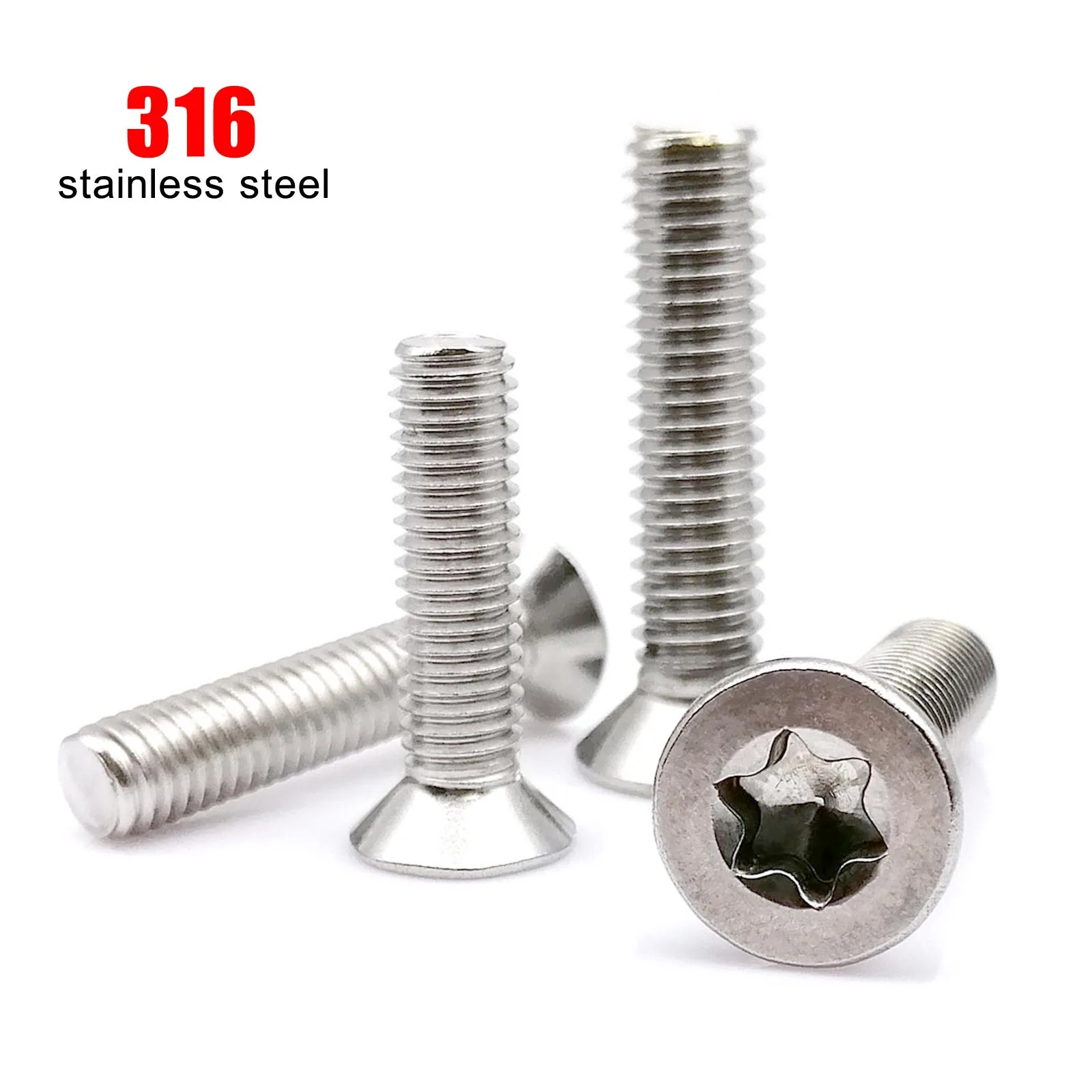 

5/10/50 High Quality M3 M4 M5 M6 M8 GB2673 316 A4 Stainless Steel Torx Flat Countersunk Head Tamper Proof Anti-theft Bolt Screw