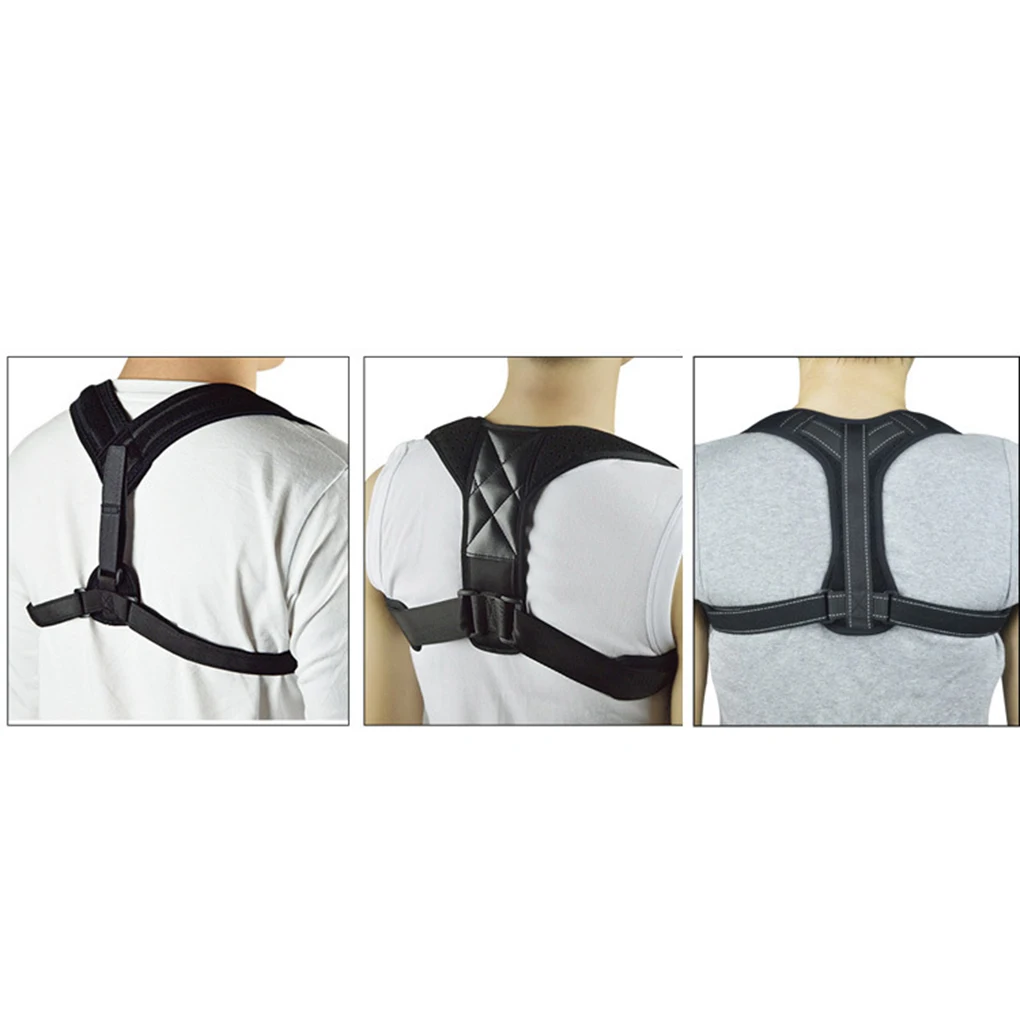 

Women Men Adjustable Posture Brace Corrector Spinal Support Back Shoulder Strap, Upgrated, Free Size