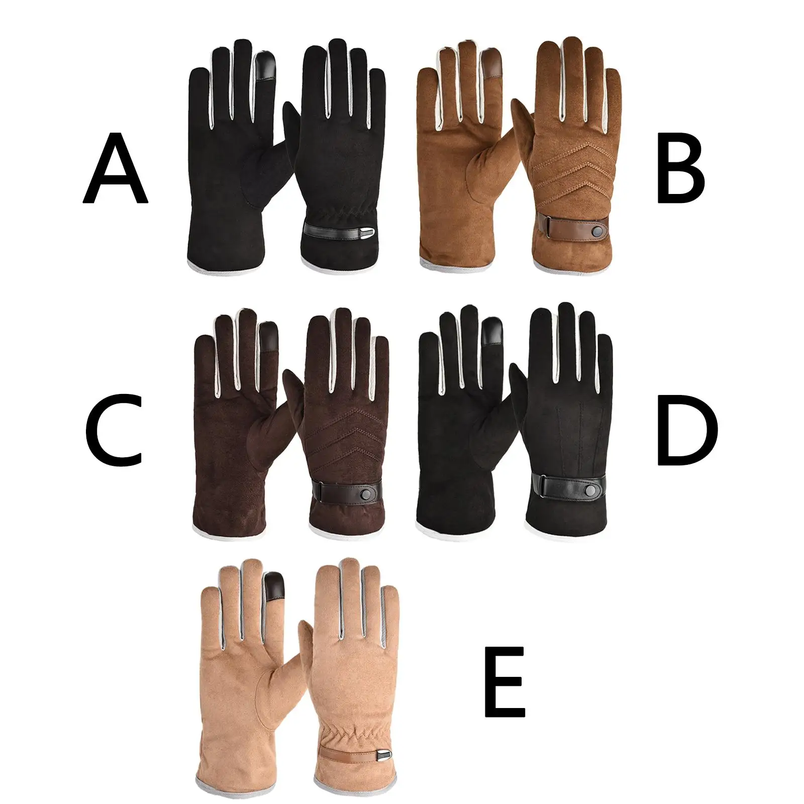 

Windproof Winter Warm Gloves Mittens Full-Finger Thick Glove for Cycling