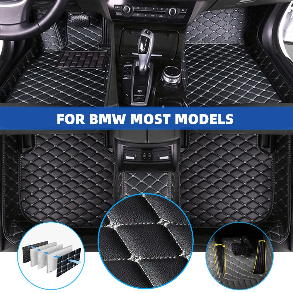 

Кожаные автомобильные коврики для BMW I3 I8 Z4 E89 M1 M2 M3 E30 M5 M6 IX3 X7