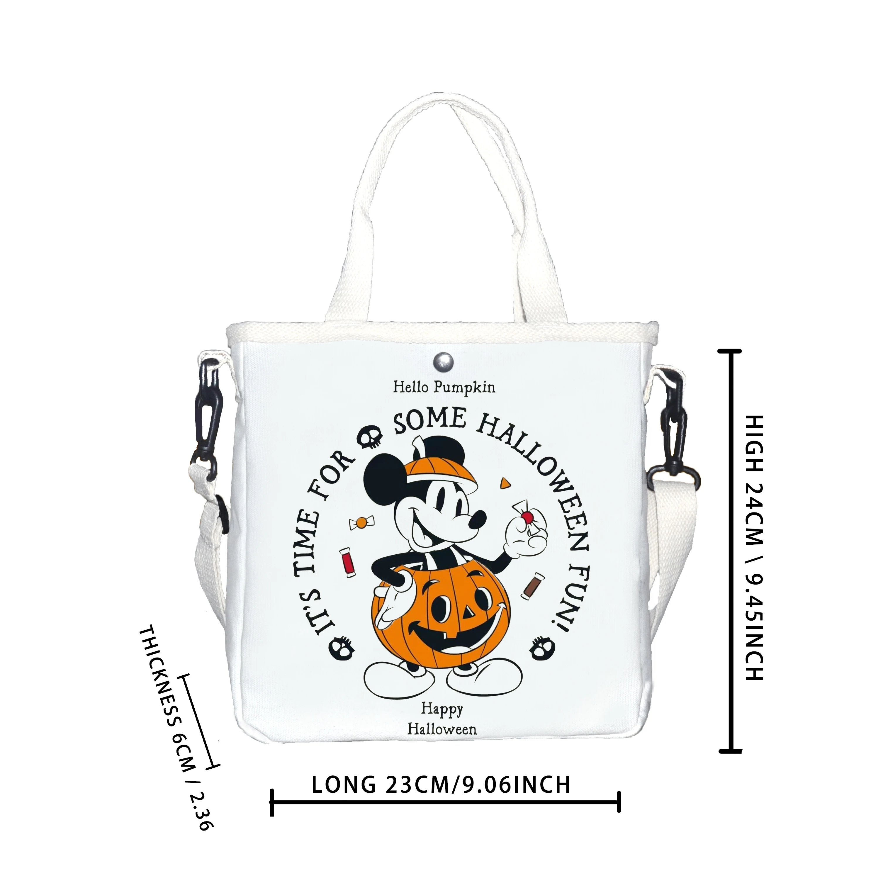 Сумка на плечо с изображением тыквы и Микки женская подходит для повседневного