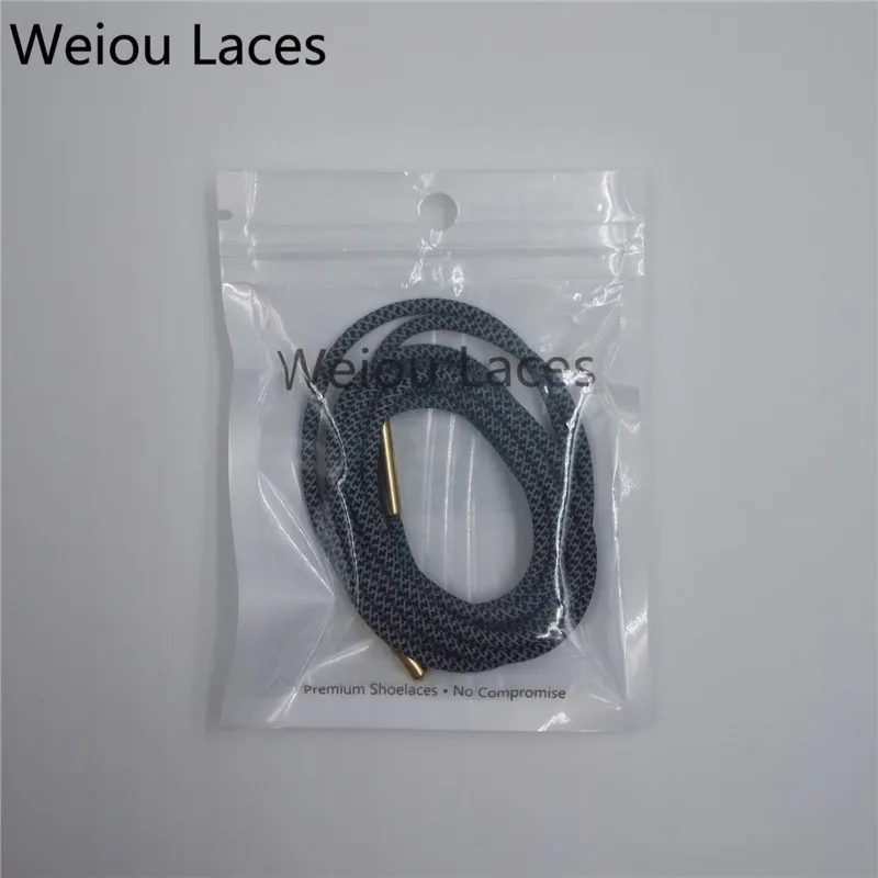 (30pairs/Lot)Weiou Running Walking Round 3M Reflective Shoelaces With Metal Aglets Gold Silver Gunblack Safety Laces For Men
