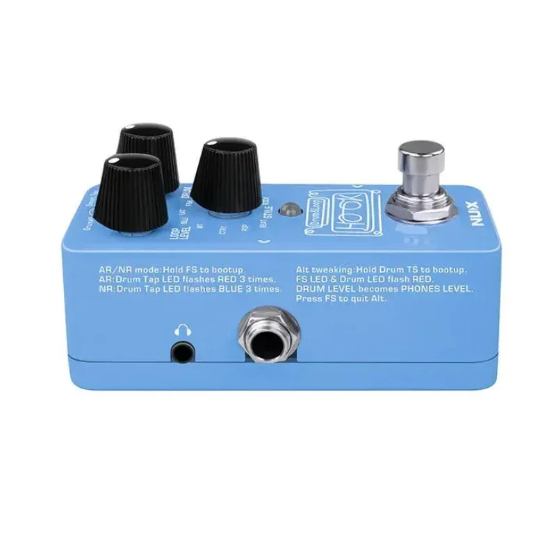 Фото Педаль для электрогитары NUX HOOK Drum and Loop с функцией Smart Tap Tempo, 24-битными фразами и 11 ритмами №3