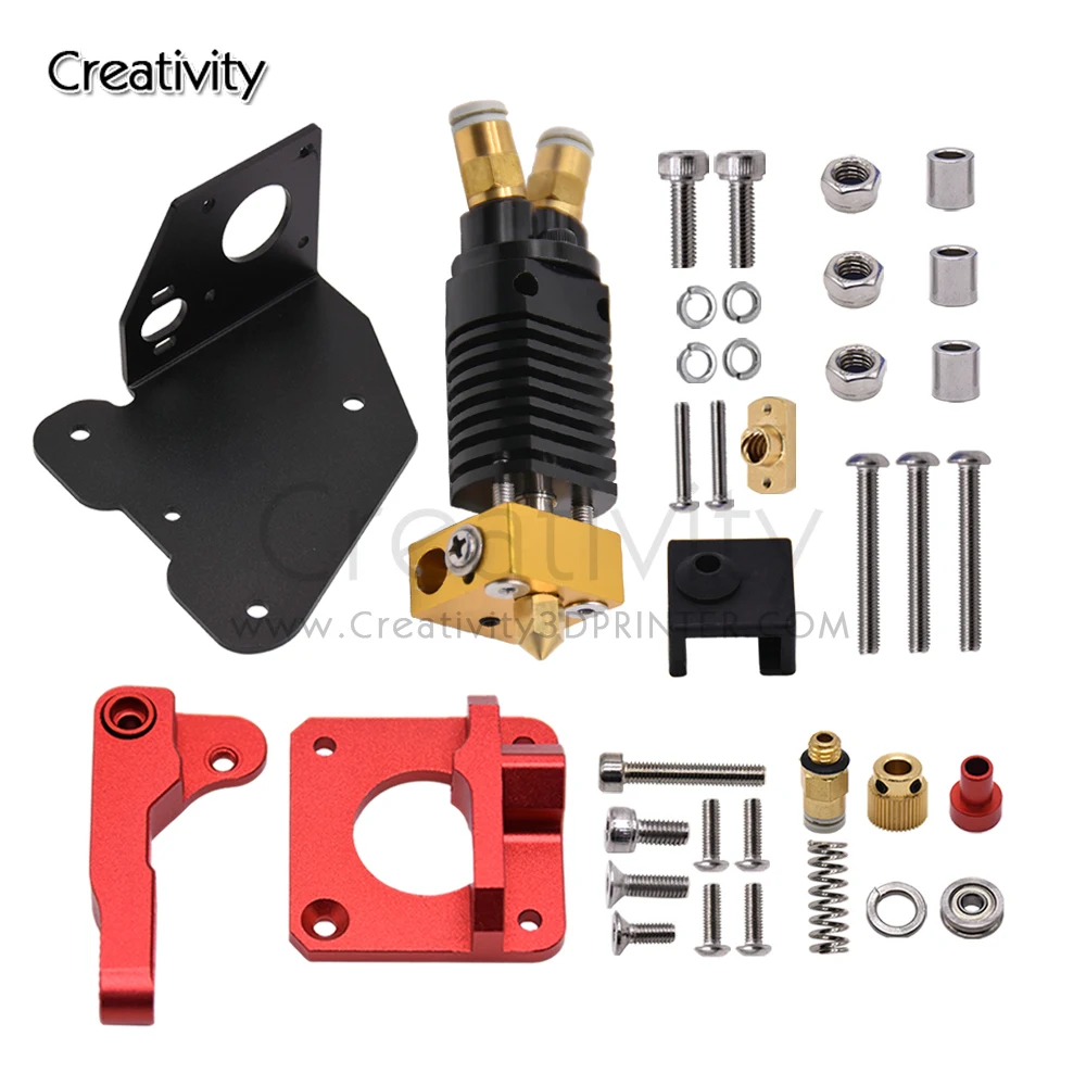 Экструдер MK8 с двойной передачей 2 в 1 внешний двухцветный экструдер для 3D