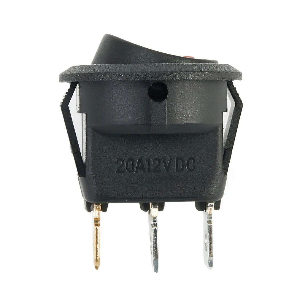 23 мм вкл.-ВЫКЛ. Клавишный переключатель круглый DD DCcc 12 В 20Aaa красная светодиодная