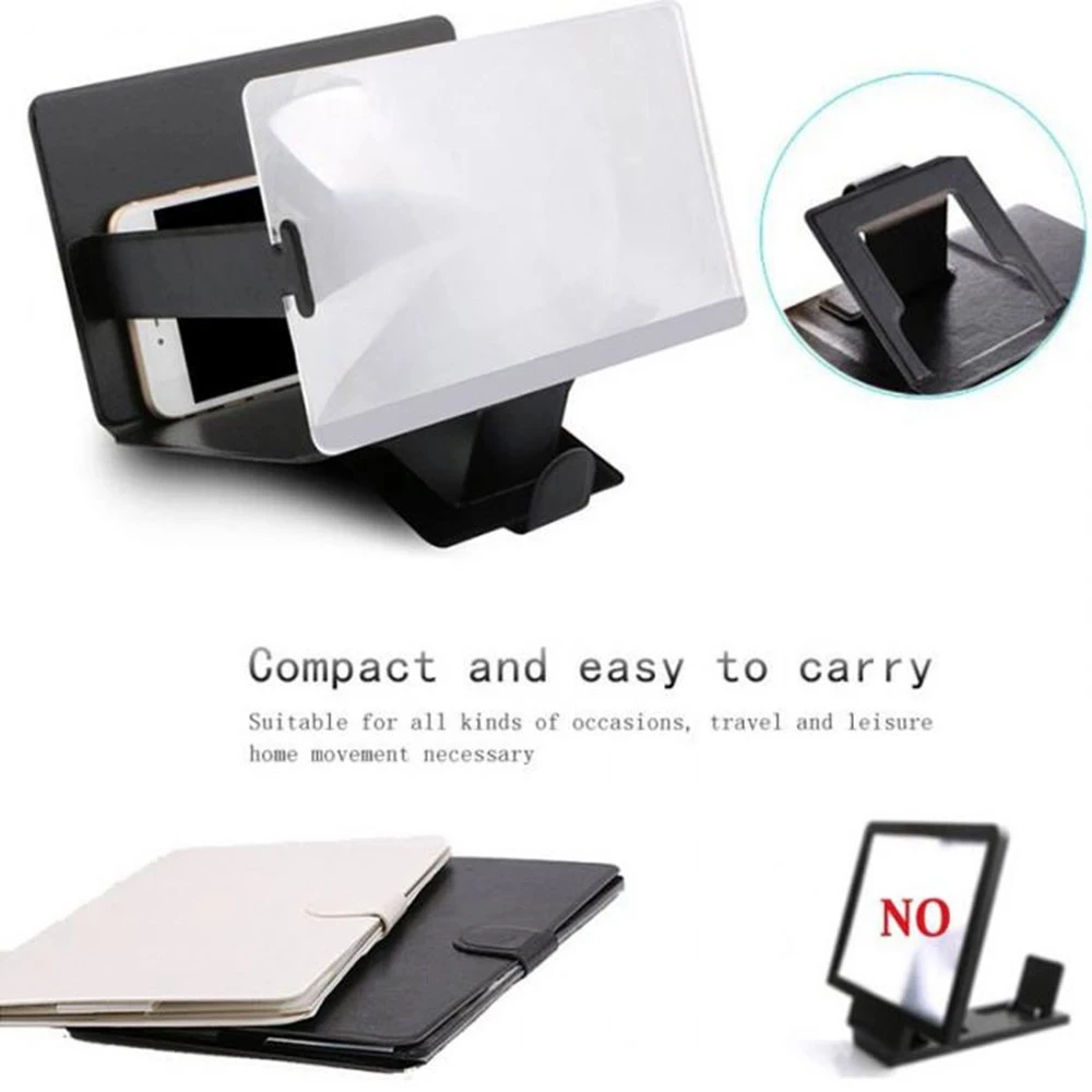 mobile phone screen magnifier 3d enlarger magnifying video amplifier projector bracket desktop holder stand for phone free global shipping