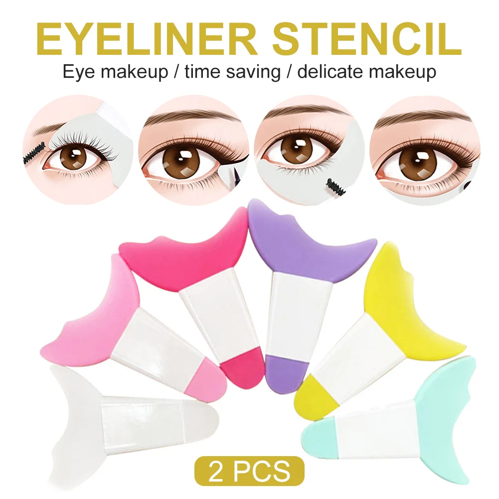 

Silicone Eyeliner Stencils Eyeliner Aid Tool Eye Makeup Template Mascara Baffle Eyeliner Eyeshadow Shaping Assistant Makeup Tool