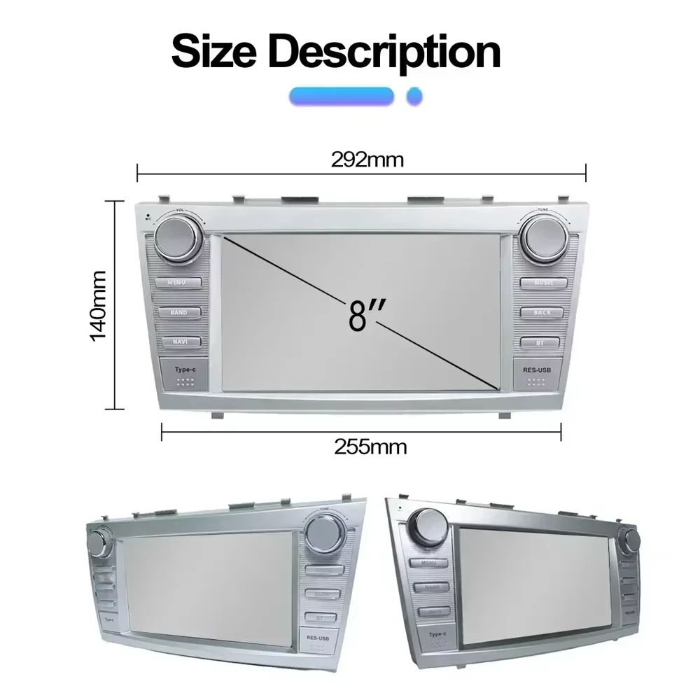 Фото Автомобильная магнитола на Android 15 для Toyota Camry 2006-2011, 8 дюймов, 1024*600, Carplay, Auto Multimedia Stereo, GPS-навигация, интеллектуальная 8-ядерная IPS-панель. №5