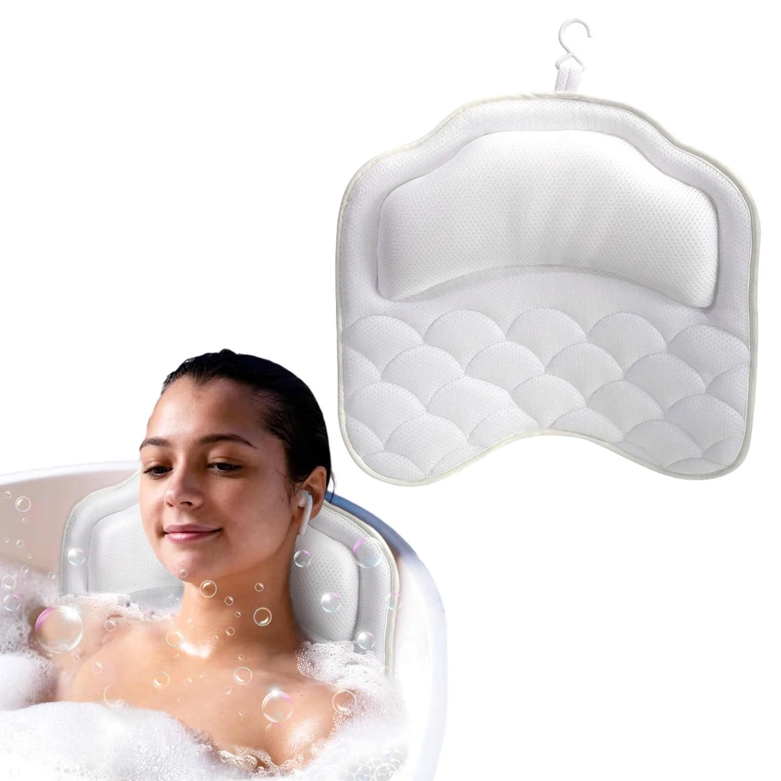 

Подушка сетчатая быстросохнущая с чашками на присосках