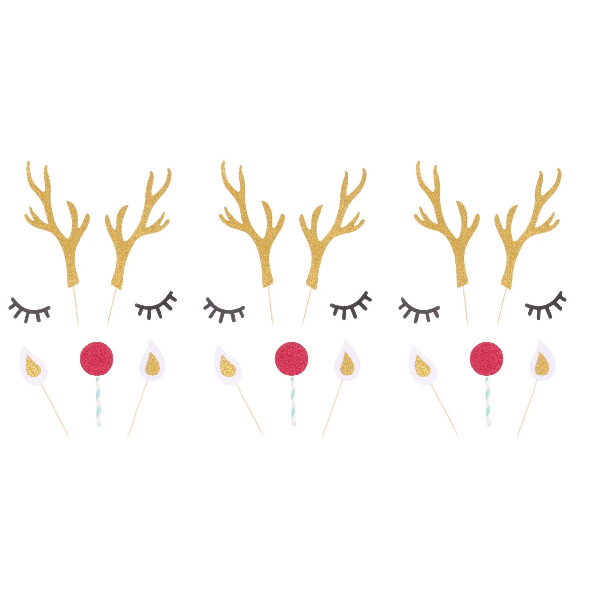 

Sets Christmas Cake Decor Elk Decorative Cupcake Picks for Festival Birthday