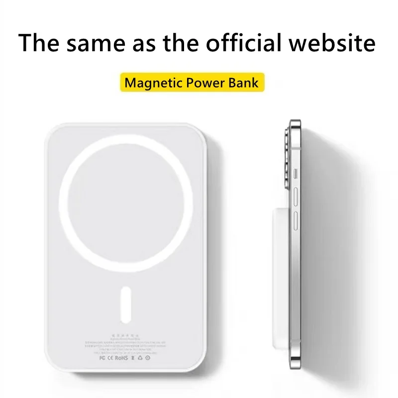 

1:1 Original High Copy Spare 5000mAh Magnetic Wireless Charging Battery Power Bank For iPhone 12 13 Promax External Battery